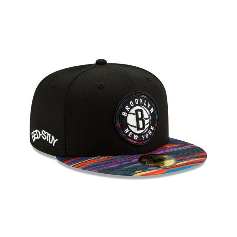 NBA Brooklyn Nets 2019 Authentics City Series Alt 59Fifty Fitted (BUC3395) - Black New Era Caps